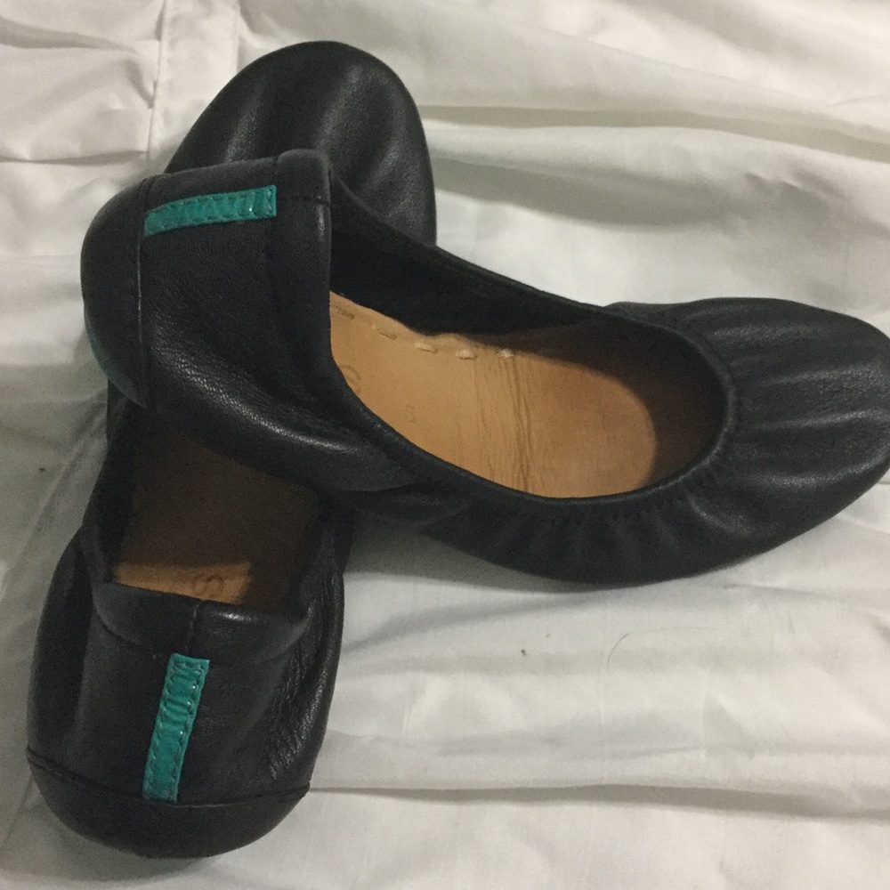 Tieks sz 5 matte black ballet flats